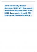 ATI Community  Health Proctored Exam 2023/ 2025 Community Health