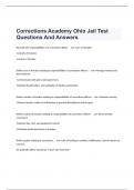 Corrections Academy Ohio Jail Test Questions And Answers