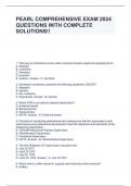 PEARL COMPREHENSIVE EXAM 2024 QUESTIONS WITH COMPLETE SOLUTIONS!!