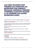 ALF CORE TRAINING NEW VERSION 2024 COMPLETE 100 QUESTIONS AND CORRECT DETAILED ANSWERS (VERIFIED ANSWERS) |ALREADY GRADED A+ BY EXPERTS 100% RATED HIGHSCORE PASS!!!