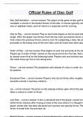 Official Rules of Disc Golf Questions and answers latest update