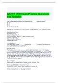 AAERT CER Exam Practice Questions and Answers 2024 - Graded A