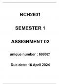 BCH2601assignment 2 2024 (699021)-Introductory Biochemistry