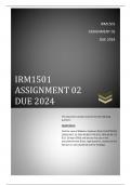 IRM1501 assignment 02 Semester 01 2024..This document contains answers for the following question: QUESTION 01 Find the case of Makate v Vodacom (Pty) Ltd (CCT52/15) [2016] ZACC 13; 2016 (6) BCLR 709 (CC); 2016 (4) SA 121 (CC)  (26 April 2016) and discuss