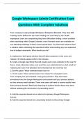  Google Workspace Admin Certification Exam Questions With Complete Solutions