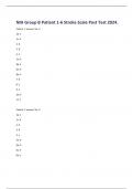 NIH Group B Patient 1-6 Stroke Scale Post Test 2024