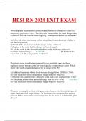 HESI RN 2024 EXIT EXAM 