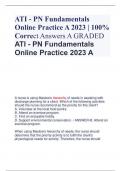ATI - PN Fundamentals Online Practice A 2023 | 100% Correct Answers A GRADED ATI - PN Fundamentals Online Practice 2023 A