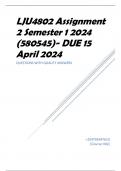 LJU4802 Assignment 2 Semester 1 2024 (580545)- DUE 15 April 2024