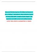 Maternal Child Nursing Care 7th Edition by Shannon E. Perry, Marilyn J. Hockenberry, Mary Catherine Cashion Test Bank. Complete Guide Chapter 1-50.