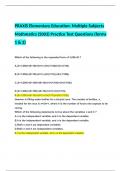 PRAXIS Elementary Education: Multiple Subjects Mathmatics (5003) Practice Test Questions (forms 1 & 2)