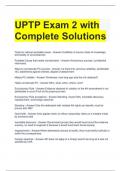 UPTP Exam 2 with Complete Solutions 