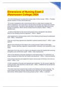 Dimensions of Nursing Exam 2 (Rasmussen College) 2024.