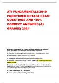 ATI FUNDAMENTALS 2019  PROCTURED RETAKE EXAM  QUESTIONS AND 100%  CORRECT ANSWERS (A+  GRADED) 2024  A nurse is planning care for a group of clients. Which of the following  tasks should the nurse delegate to an assistive personnel?  a. Changing the dress