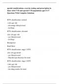 special considerations, exercise testing and prescription in those with CVD and special CVD populations ppt 13-17 Questions With Complete Solutions