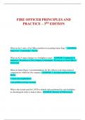 FIRE OFFICER PRINCIPLES AND  PRACTICE – 3 RD EDITION