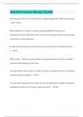 Alcohol Exam Study Guide