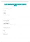 OAR Test Review Math skills: Practice  Test 1