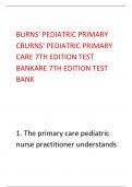 BURNS' PEDIATRIC PRIMARY  CBURNS' PEDIATRIC PRIMARY  CARE 7TH EDITION TEST  BANKARE 7TH EDITION TEST  BANK