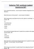 Kettering TMC workbook (patient assessment)#1 Questions and answers latest update
