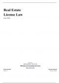 Real Estate License Law