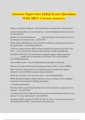 Asbestos Supervisor Initial Exam Questions With 100% Correct Answers