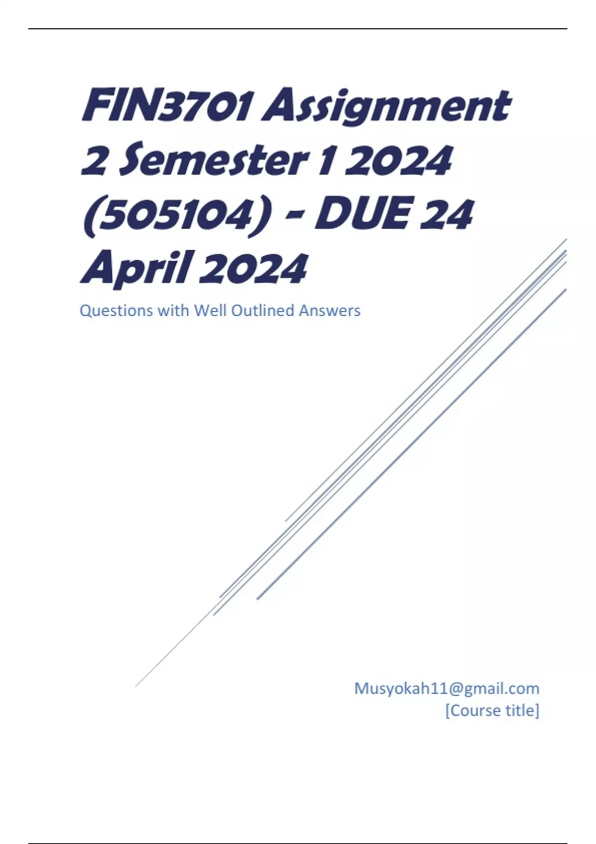 unisa sus1501 assignment 5 pdf download