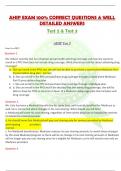 AHIP EXAM 100% CORRECT QUESTIONS & WELL  DETAILED ANSWERS Test 2 & Test 3