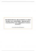 2023 HESI MENTAL HEALTH RNV1-V3 TEST  BANKS (ALL TOGETHER) – BRAND NEW!! Guaranteed Pass w/A+ w/Questions & Answers  Included!