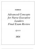 (SNHU online) NUR651 ADVANCED CONCEPTS FOR NURSE EXEC(SNHU online) NUR651 ADVANCED CONCEPTS FOR NURSE EXECUTIVE LEADERS FINAL EXAMUTIVE LEADERS FINAL EXAM