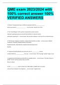 QME exam 2023/2024 with  100% correct answer 100%  VERIFIED ANSWERS