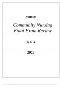 (SNHU online) NUR306 COMMUNITY NURSING FINAL EXAM REVIEW Q & A 2024