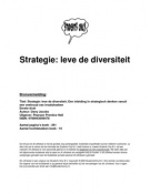 Samenvatting Strategie - Leve de diversiteit