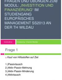 Einführung Investition und Finanzierung