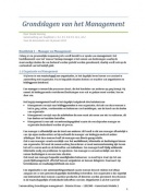 Grondslagen van het Management - Keuning