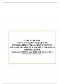 TEST BANK FOR ANATOMY & PHYSIOLOGY AN  INTEGRATIVE APPROACH 4TH EDITION  MICHAEL MCKINLEY VALERIE O'LOUGHLIN  THERESA BIDLE (Guaranteed 100% pass 2024 with Answer Key) A+