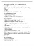 BIOSTATS MIDTERM EXAM QUESTIONS AND ANSWERS
