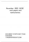 AQA NOVEMBER 2023 GCSE RESITS MATHS HIGHER TIER  PAPER 3 MARKSCHEME FOR REVISION