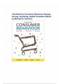 Test Bank For Consumer Behaviour Buying Having and Being 8th Canadian Edition | Chapters 1-15 | Complete Latest Guide. 