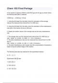 Chem 103 Final Portage Questions & answers