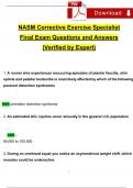 NASM CES Final Exam Questions and Answers (2024 / 2025) (Verified Answers)