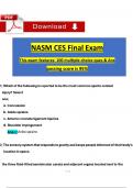 NASM CES Final Exam (2024 / 2025) Actual Questions and Verified Answers, 100% Guarantee Pass