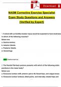 NASM CES Exam Study Guide Questions and Answers (2024 / 2025) (Verified Answers)