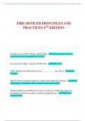 FIRE OFFICER PRINCIPLES AND  PRACTICES 4TH EDITION
