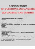 ARDMS SPI Exam 60 QUESTIONS AND ANSWERS 2024 UPDATED AND VERIFIED.