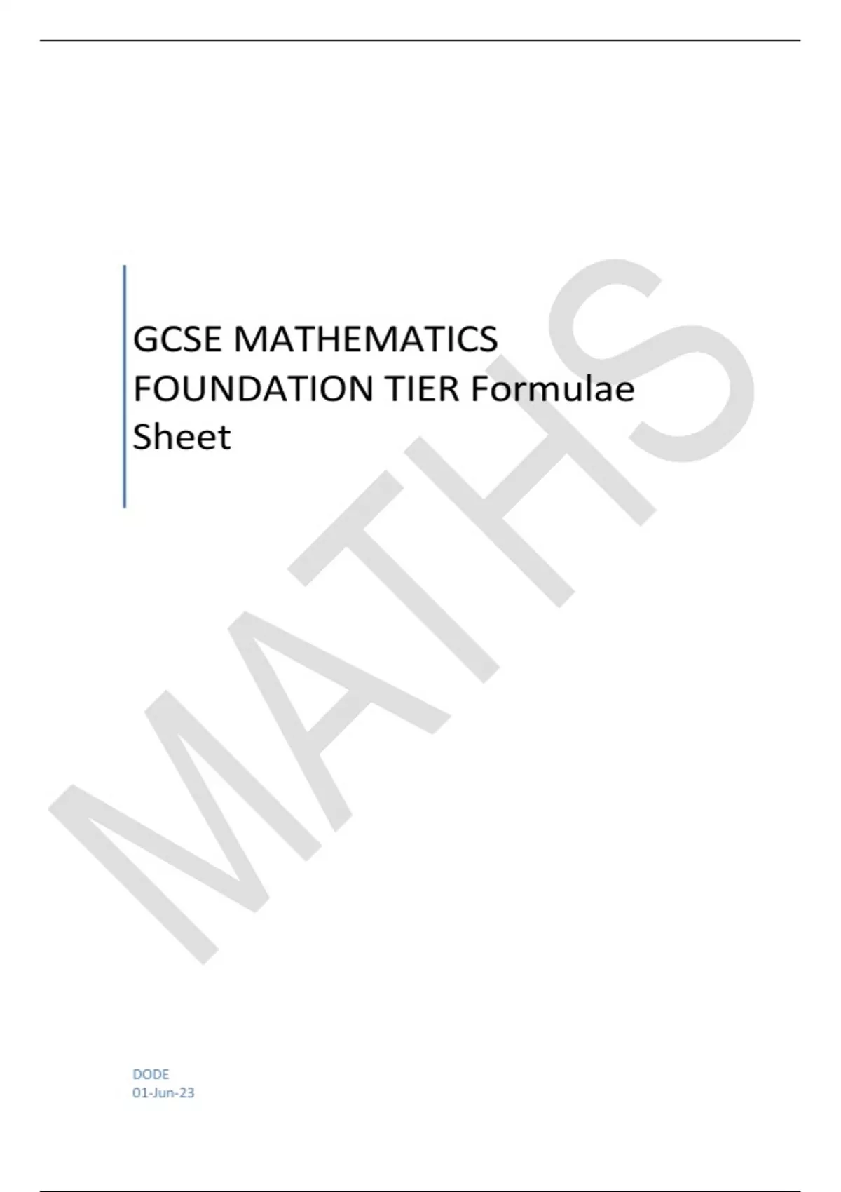 AQA GCSE MATHEMATICS Foundation Tier Paper 1 Non-Calculator QUESTION ...