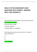 WGU C173 PRE-ASSESSMENT EXAM QUESTIONS WITH CORRECT  ANSWERS 2024 / 2025 GRADED A+