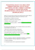 NUR 635 FINAL EXAMS 1, 2 & 3 (3 VERSIONS) ADVANCED PHARMACOLOGY GRAND CANYON UNIVERSITY 2024 REAL EXAMS WITH QUESTIONS AND CORRECT ANSWERS WITH RATIONALES GRADED A+/ NUR 635 ACTUAL FINAL EXAM GCU 2024-2025 (BRAND NEW!!)