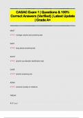 CASAC Exam | Questions & 100% Correct  Answers (Verified) | Latest Update | Grade  A+