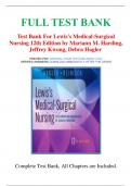 Test Bank For Lewis's Medical-Surgical Nursing 12th Edition by Mariann M. Harding, Jeffrey Kwong, Debra Hagler 